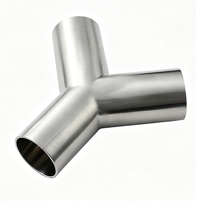 Premium Sanitary Stainless Steel Butt Weld Y-Type Tee Connector