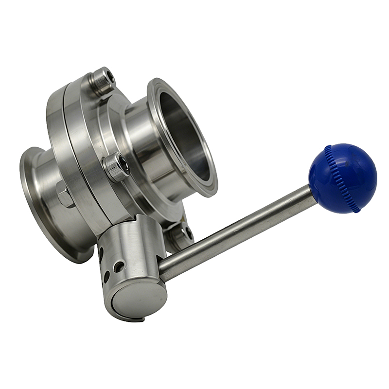 High-Purity SanitaTri-Clamp - 304/316 Stainless Steel Manual Butterfly Valve