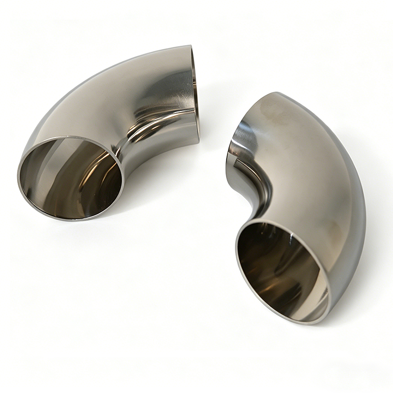 Food Grade Sanitary Butt Weld Pipe Fitting Stainless Steel 90 Degree Elbow