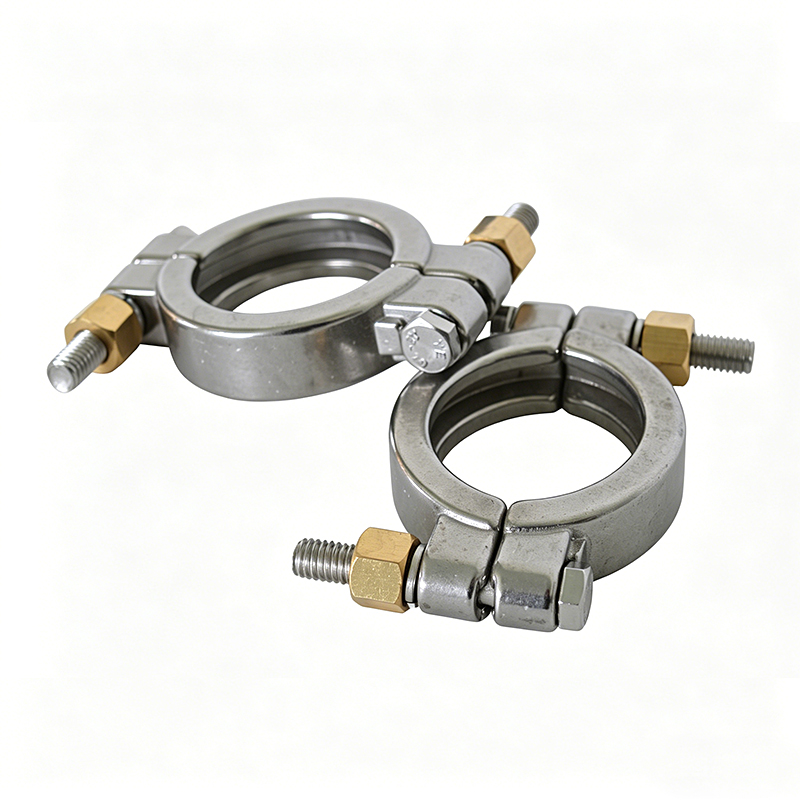 Sanitary Stainless Steel Double Bolt High Pressure Pipe Fitting Tri Clamp 13mhp