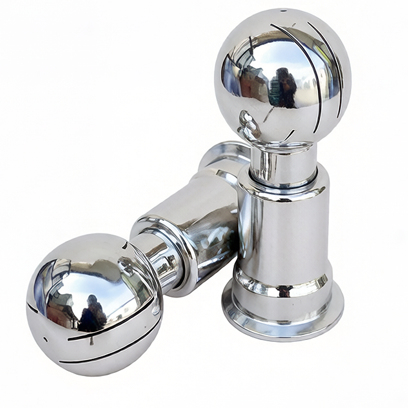 Stainless Steel Sanitary DIN Tri-Clamp Cleaning Ball with Pin Ends
