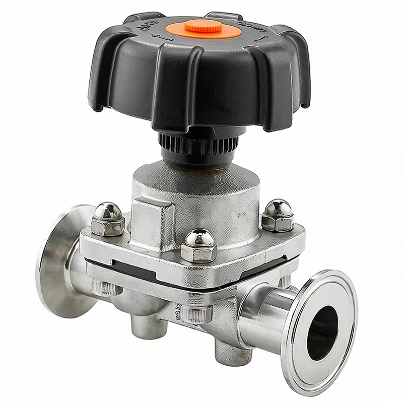Junteng Sanitary Aseptic Stainless Steel 316 Manual Tri-Clamp Silicone Sealing Diaphragm Valve