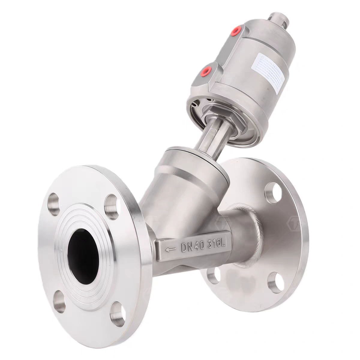 Aluminum Alloy Stainless Steel 304 Pneumatic Weld/Clamp/Flange/Thread Angle Seat Valve