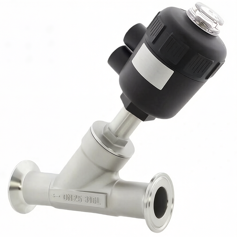 Big Flow Rate, No Water Hammer, No Noise Pneumatic Angle Seat Valve with Actuator