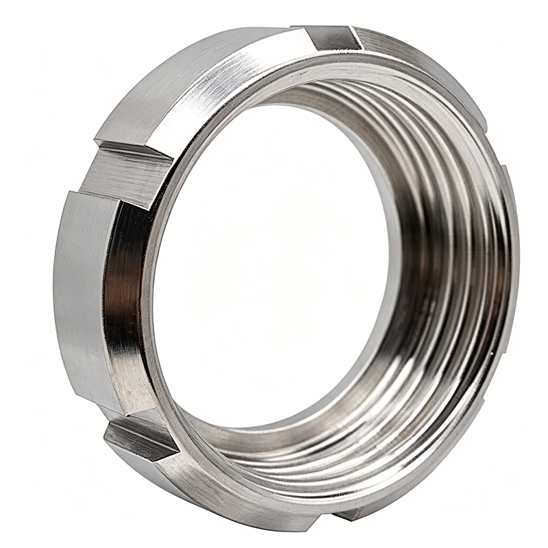 Stainless Steel 316 DIN11851/DIN11864 Slotted Round Shaft Lock Nuts for sanitary unions