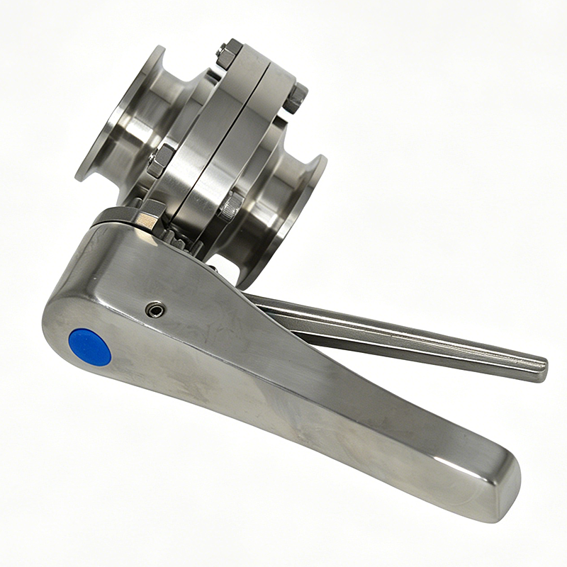 Hot Selling Good Price Quality Stainless Steel 304 Tri Clamp Clover Sanitary Butterfly Valve with Trigger Handle