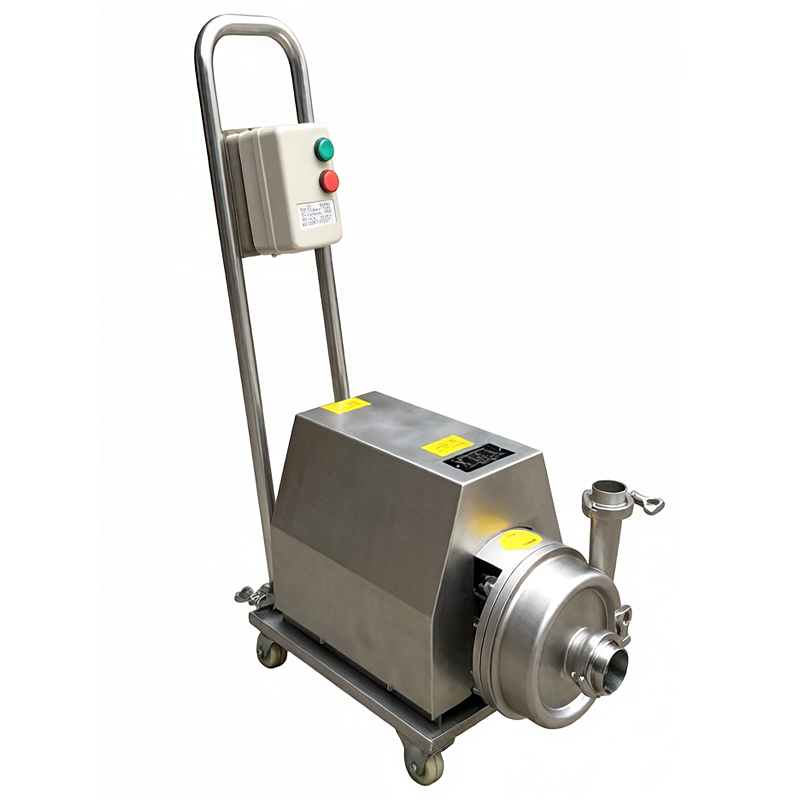 SS304 SS316L Sanitary Drink Beverage Stainless Steel Centrifugal Pump with Take Cart