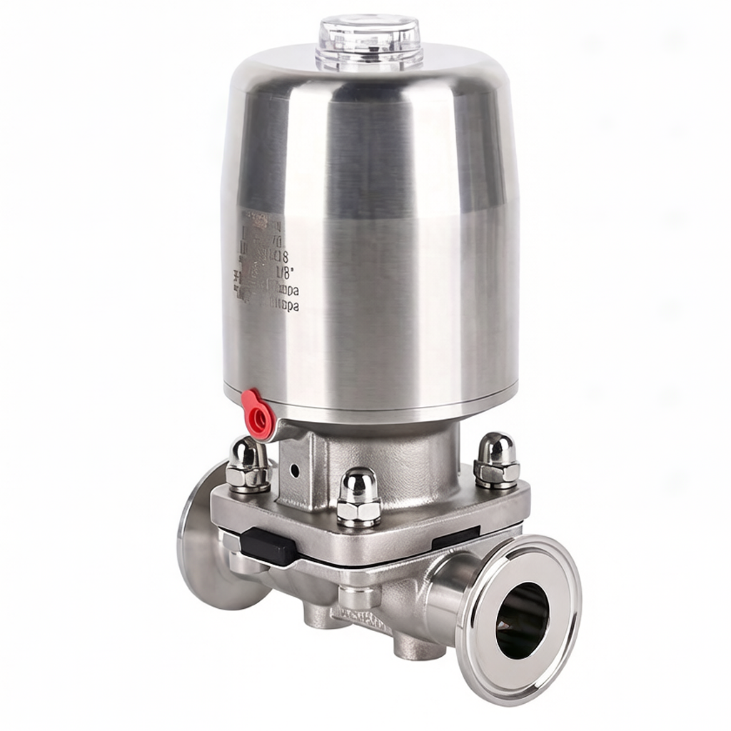 Premium Stainless Steel Valve Sanitary Pneumatic Diaphragm, DN15 to DN65